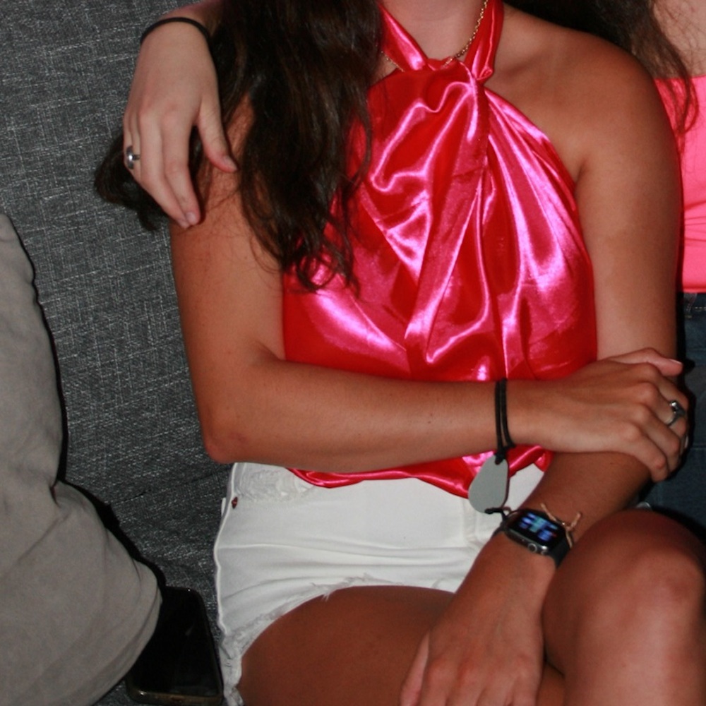 Hot pink scarf top